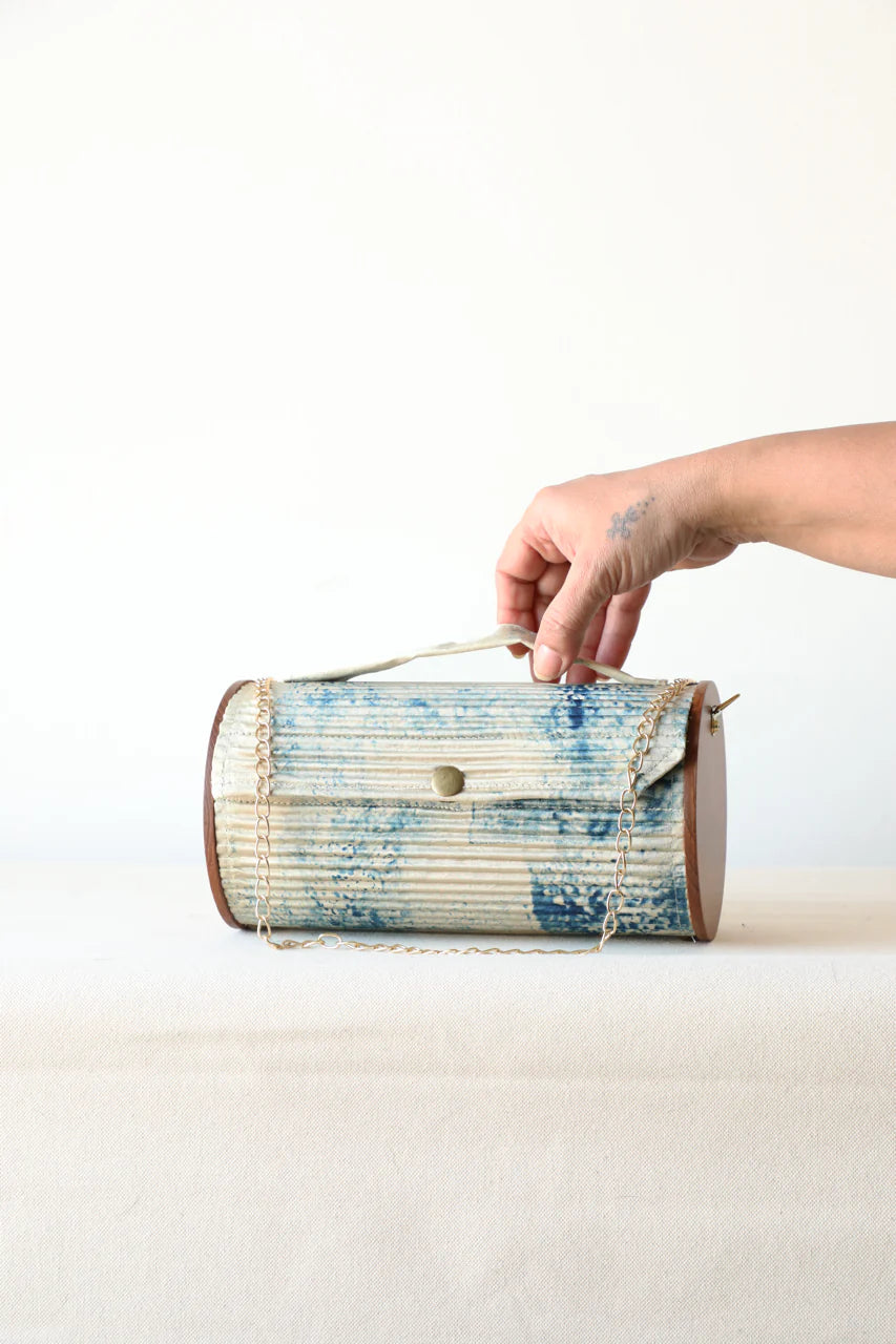 Upcycled Silk Fluid Clutch
