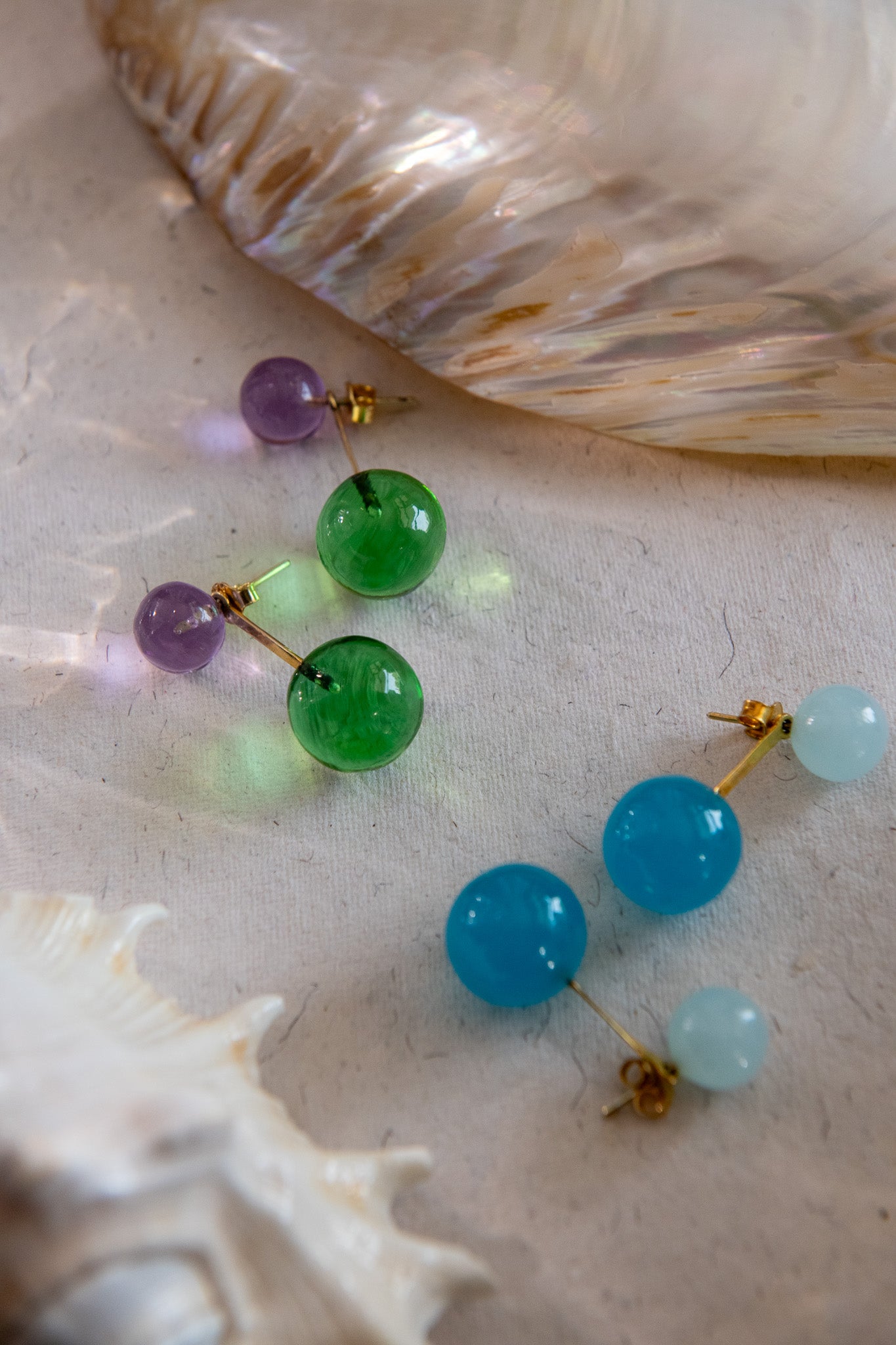 Emerald Harmony Drop Earrings