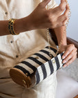 Upcycled Silk Contrast Clutch