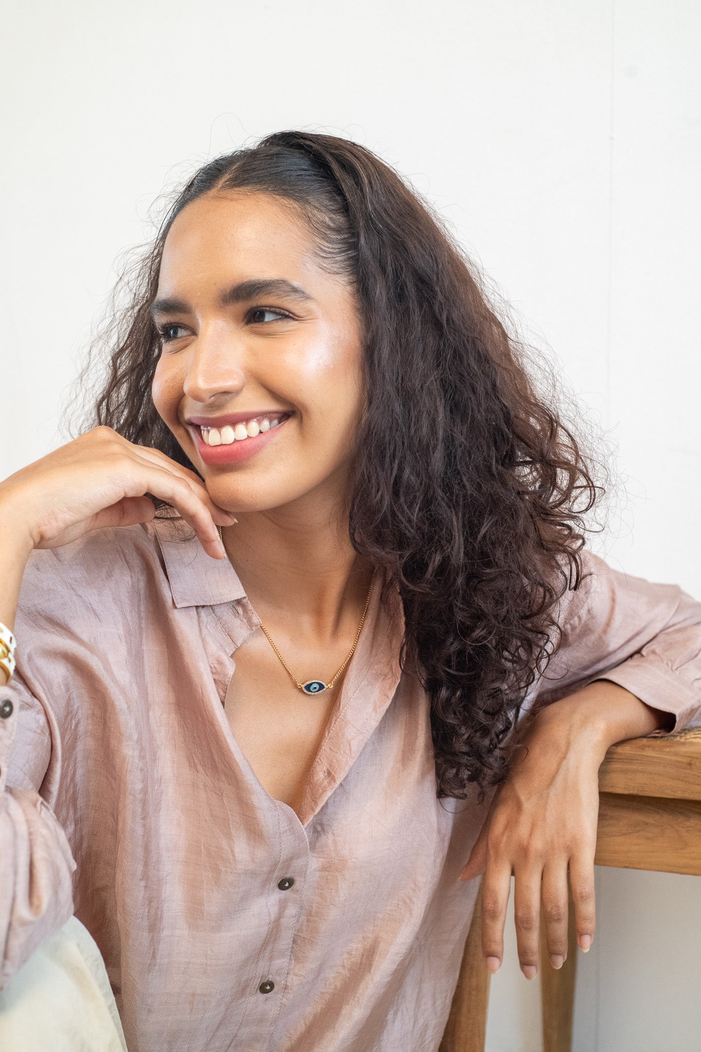 Coastal Breeze Silk Shirt - Rose Gold