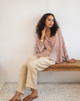 Coastal Breeze Silk Shirt - Rose Gold