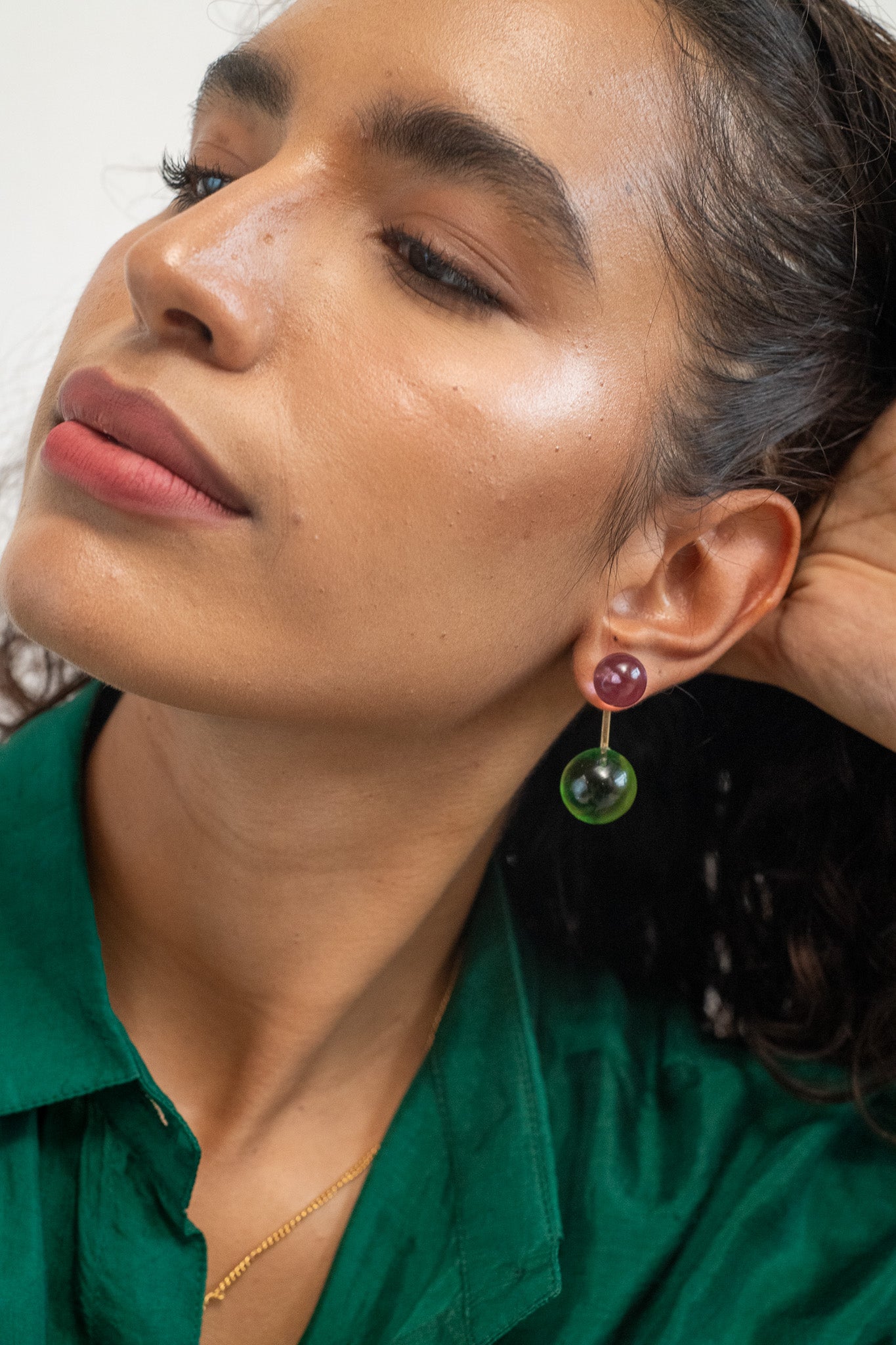 Emerald Harmony Drop Earrings