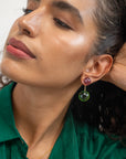 Emerald Harmony Drop Earrings