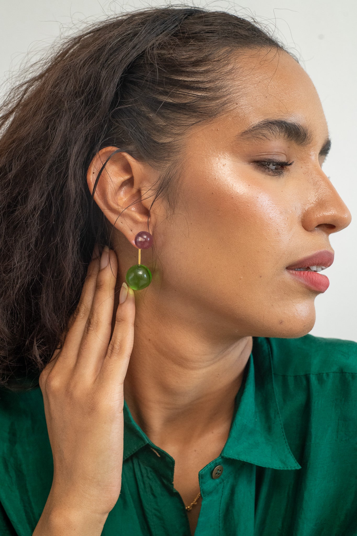 Emerald Harmony Drop Earrings