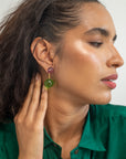 Emerald Harmony Drop Earrings