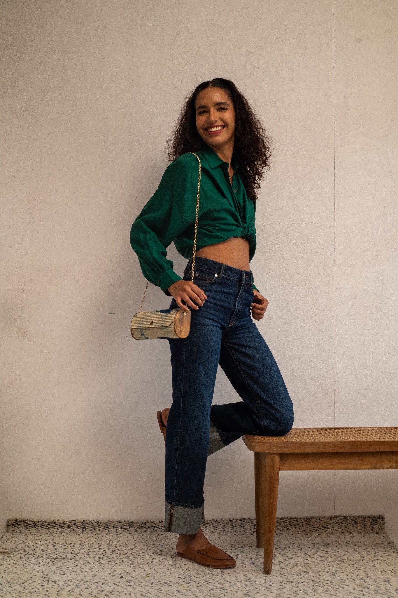 Coastal Breeze Silk Shirt - Forest Green