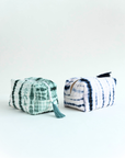 Shibori Duo Pouches - Green & Blue