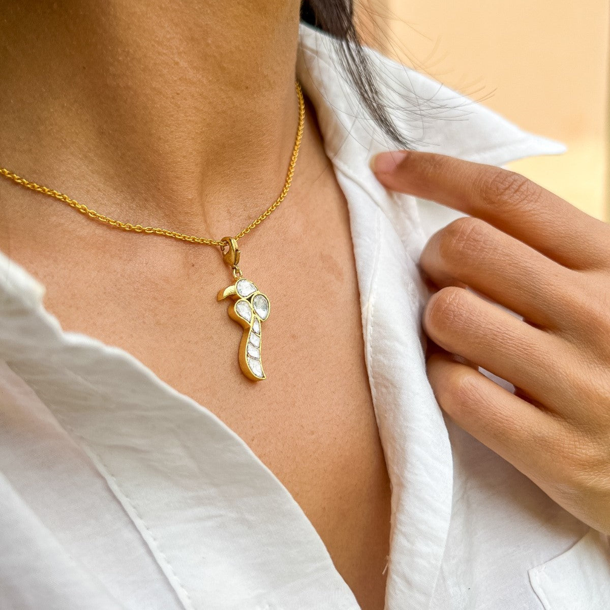 Emerald Earrings & Gold Necklace Set – Minimal Jewelry Gift Bundle