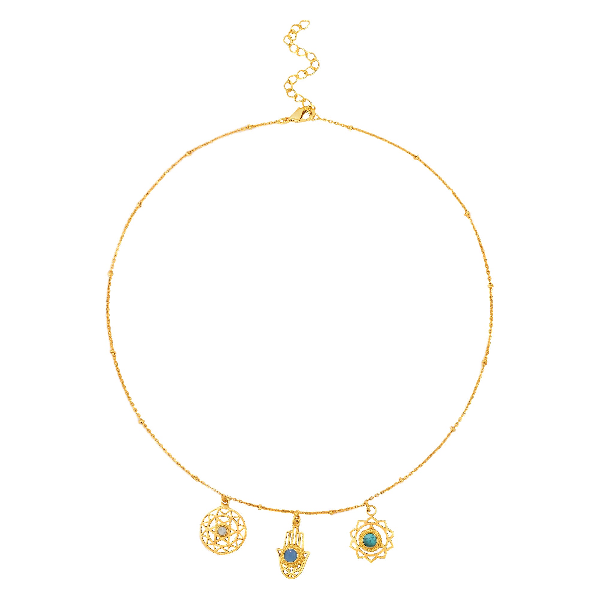 Chakra Necklace & Pearl Protection Cuff – Gift Set