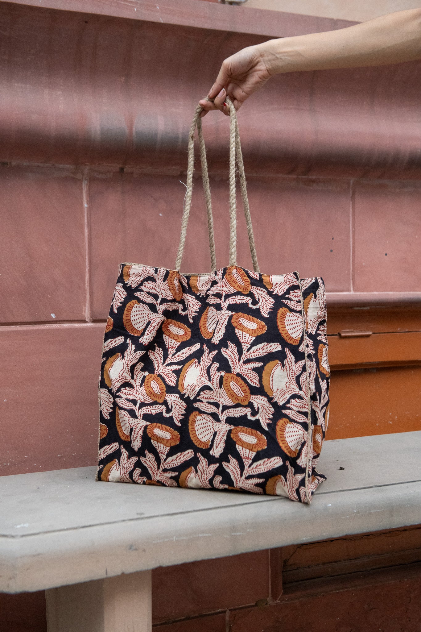 Artisan Upcycled Tote - Forest