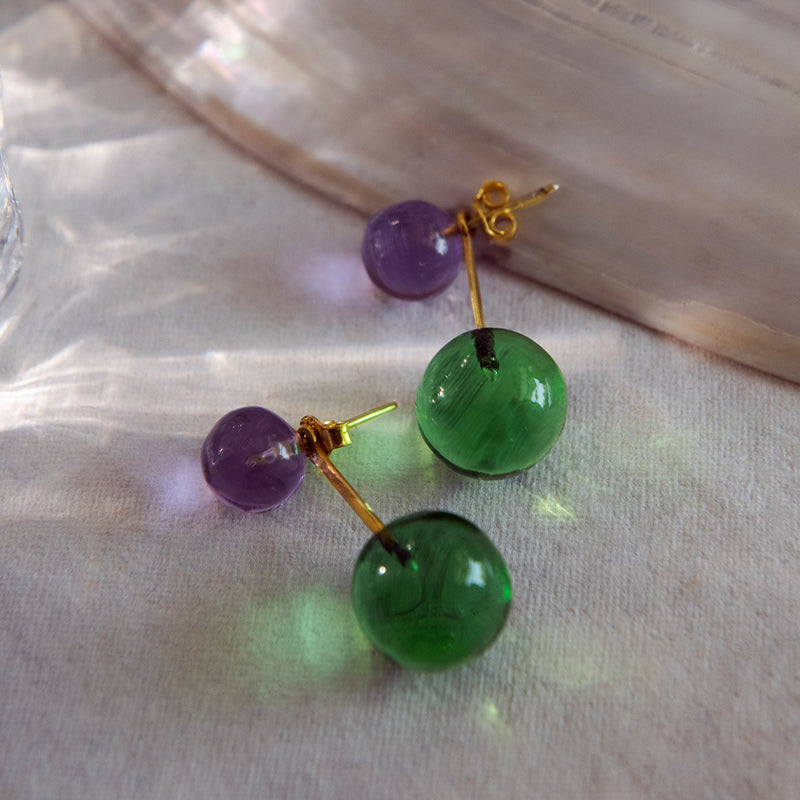Emerald Harmony Drop Earrings