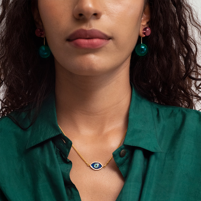 Emerald Harmony Drop Earrings