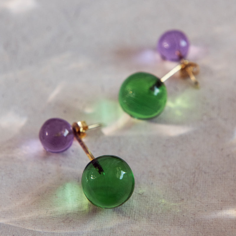 Emerald Harmony Drop Earrings