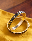 Cosmic Charm & Midnight Bangle – Celestial Jewelry Set