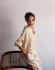Coastal Breeze Silk Shirt - Ivory