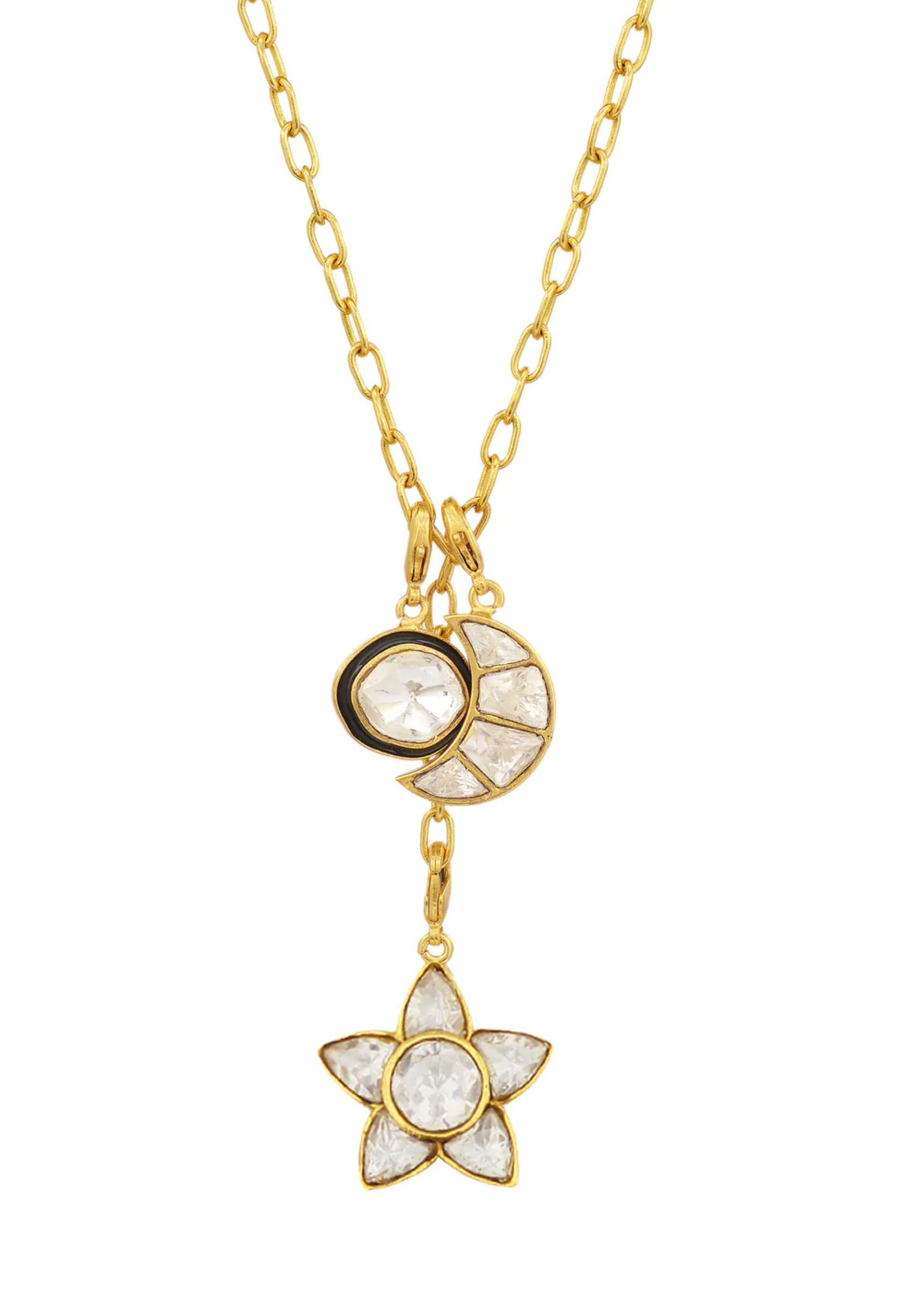 Cosmic Charm & Midnight Bangle – Celestial Jewelry Set