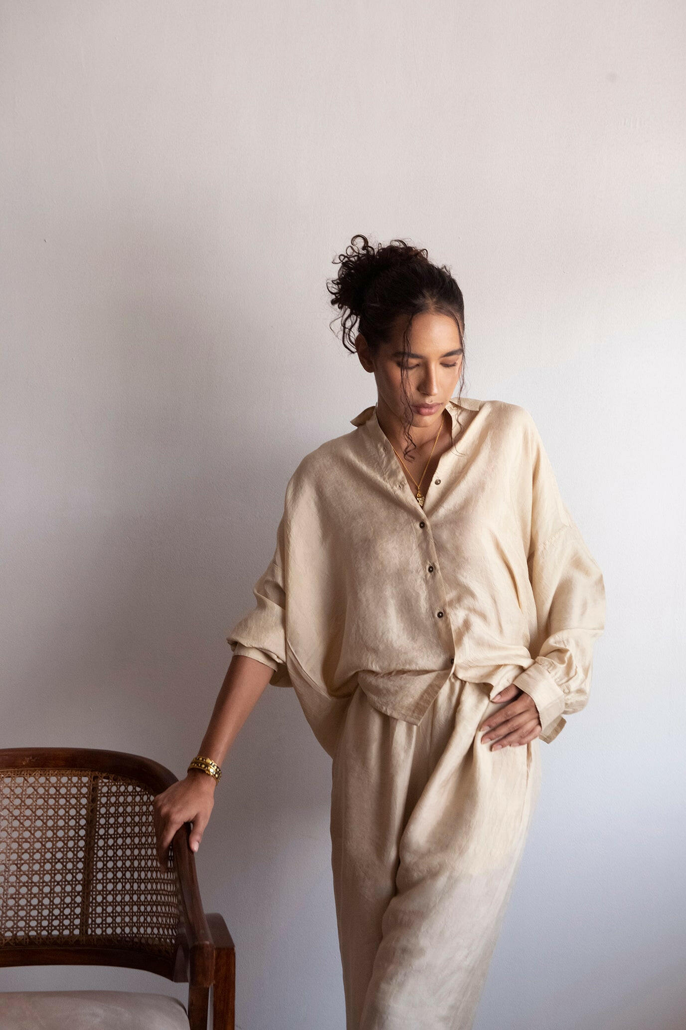 Coastal Breeze Silk Shirt - Ivory