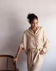 Coastal Breeze Silk Shirt - Ivory
