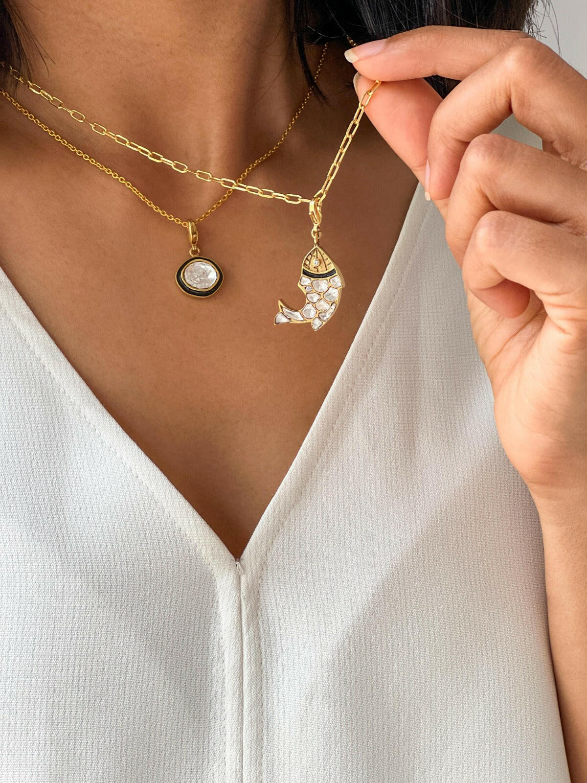 Ocean Fish Charm Necklace