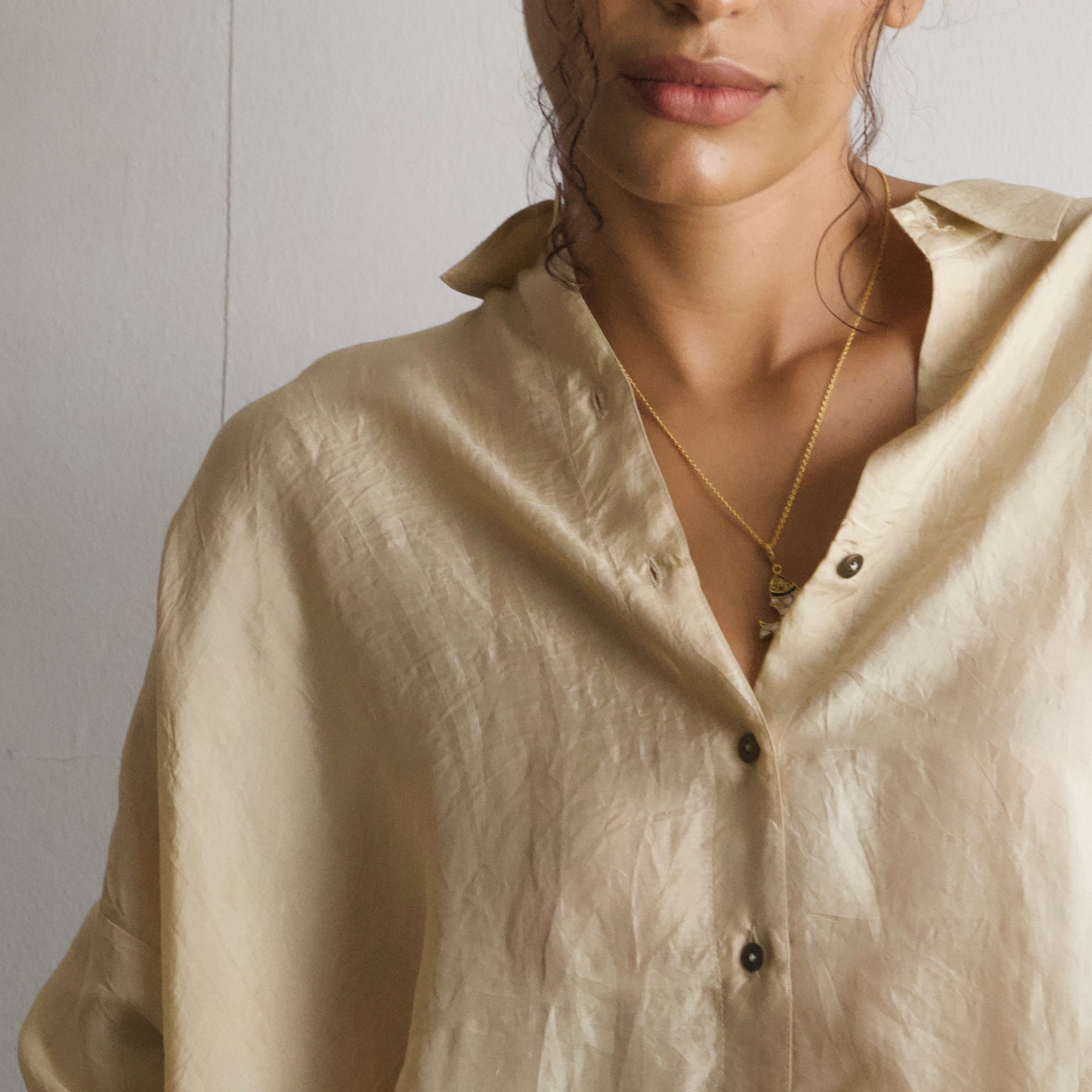 Coastal Breeze Silk Shirt - Ivory