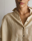 Coastal Breeze Silk Shirt - Ivory