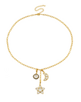 Cosmic Charm & Midnight Bangle – Celestial Jewelry Set