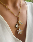 Cosmic Charm & Midnight Bangle – Celestial Jewelry Set